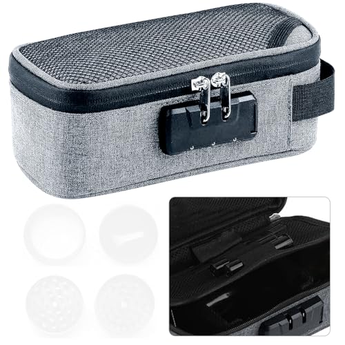 Large Storage Bag with 7 Small Items, Portable Storage Case with Combination Lock For Home and Travel grey4