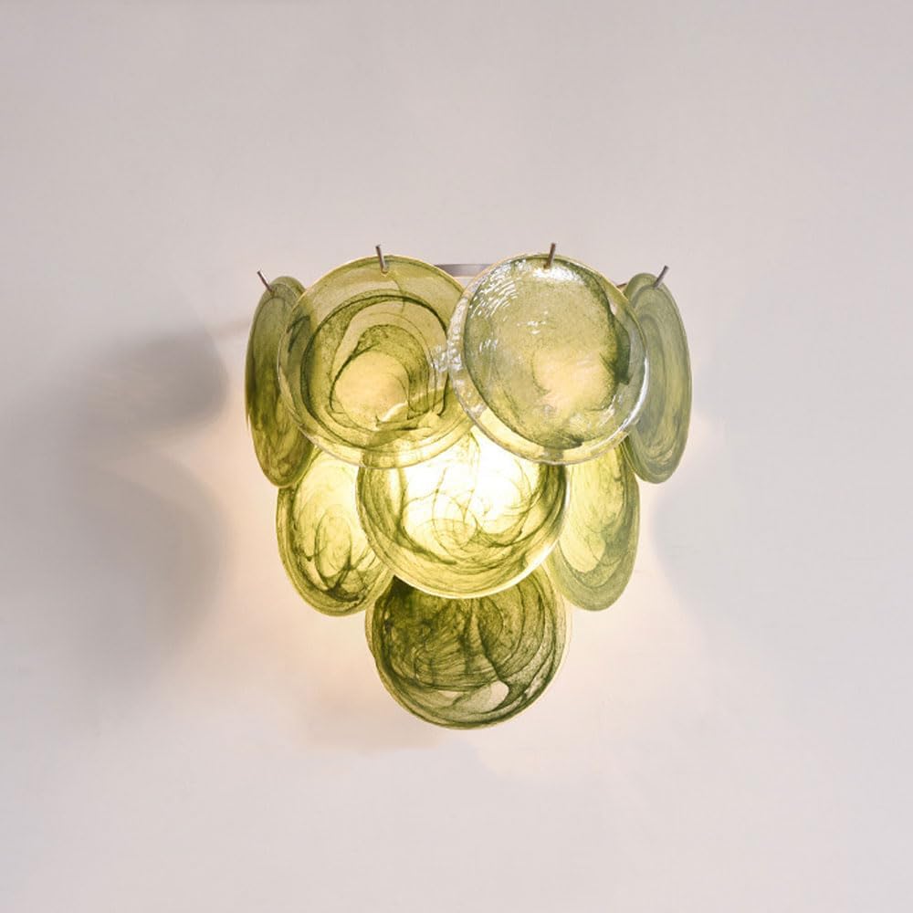Home Decor Minimalist Milk Glass Wall Lighting Indoor Modern Wall Sconce Light Fixtures for Bedroom French Living Room Wall Bedside Sconces Multiple Round Glass Personalized Art Wall Lamp