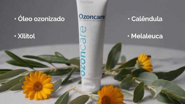 Creme Dental Ozonizado sem Flúor e sem Parabenos, Vegano, Ozoncare