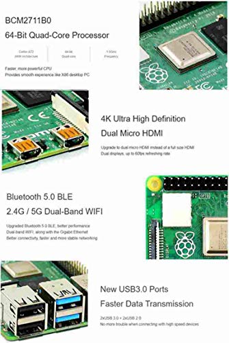 Lotus Raspberry Pi 4 Model B 2GB RAM, Volledig geüpgraded, Solliciteer voor Tiny Dual-display Desktop, Raspberry Pi… - Afbeelding 5