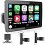 Single Din Bluetooth Car Stereo: 9 Inch IPS Touchscreen Audio with Carplay | Android Auto | MirrorLink | Backup Camera | FM/AM Car Radio | USB/SD/AUX-in | Fast Charging | Subwoofer