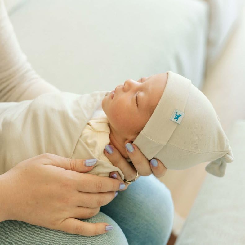 Image of Little Unicorn Premium Stretch Knit Swaddle & Hat Set | Ultra-Soft with Optimal Stretch for Newborns | Giftable Set (Pebble)