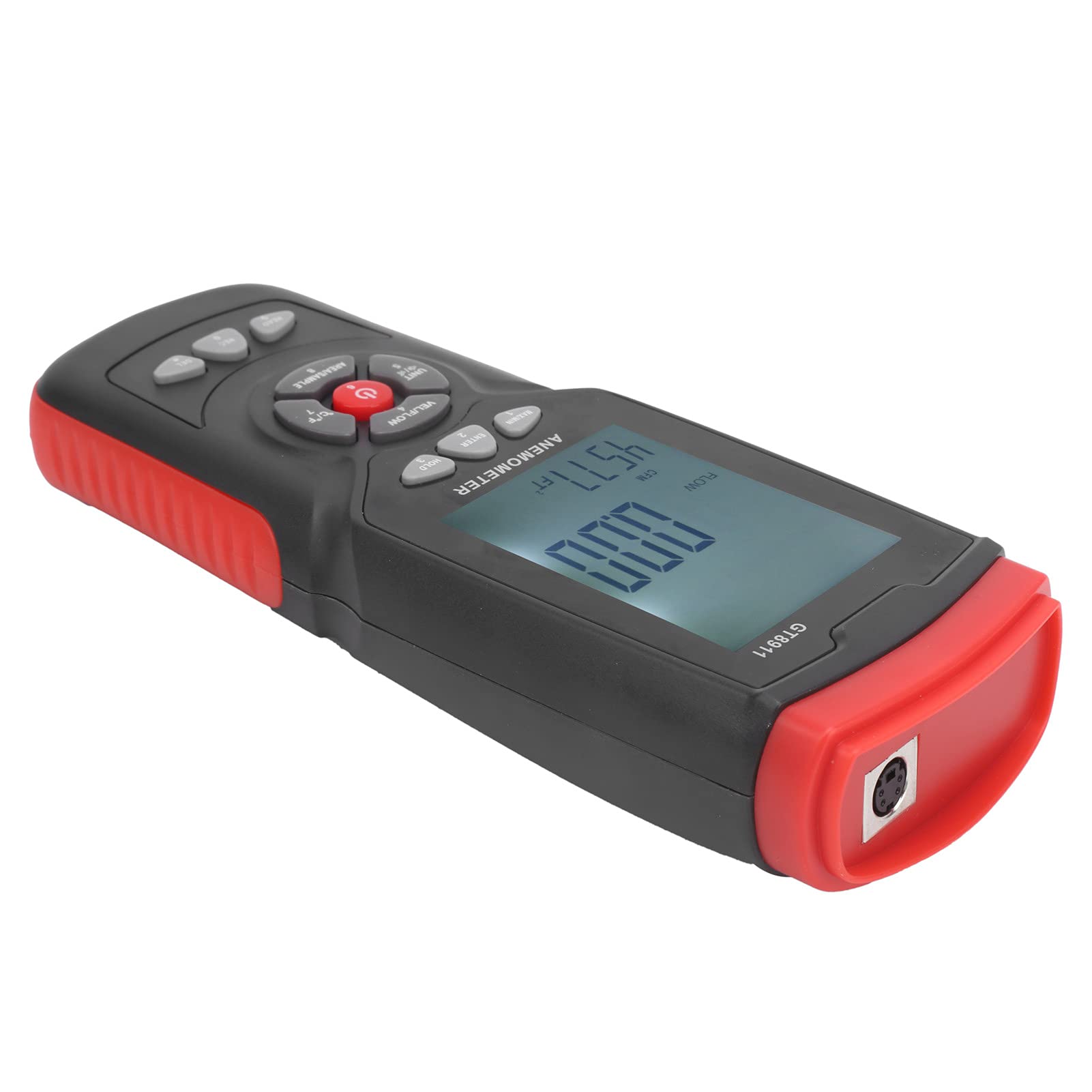 Hyuduo Anemómetro Digital LCD Medidor de Velocidad del Viento Térmico ABS 0 a 67 Mph 32 a 113F Medición de Temperatura del Volumen del Viento para Técnicos de Oficina de Fábrica de HVAC