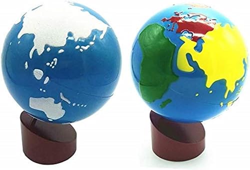 Miniatura 2 de Bebé Earth Globe Toys Montessori Earth Globe Material de plástico y madera Aprender a conocer el mundo Niños Aprendizaje Temprano Ayudas de