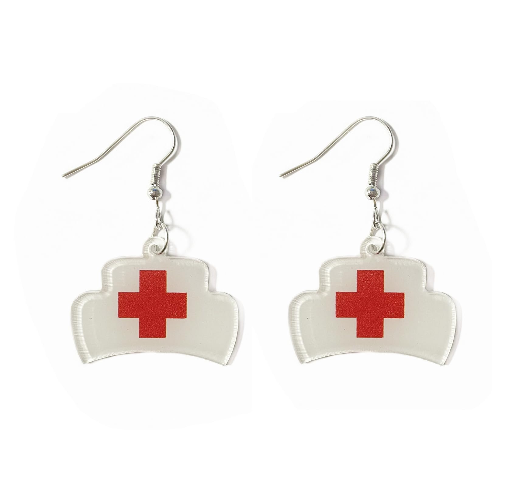 International Nurse Day Earrings Handmade Lightweight Acrylic Capsule-shaped Pill Medical Stethoscope Needle Dangle Drop Earrings for Women Girl Doctor Nurse Appreciation Jewery Gifts