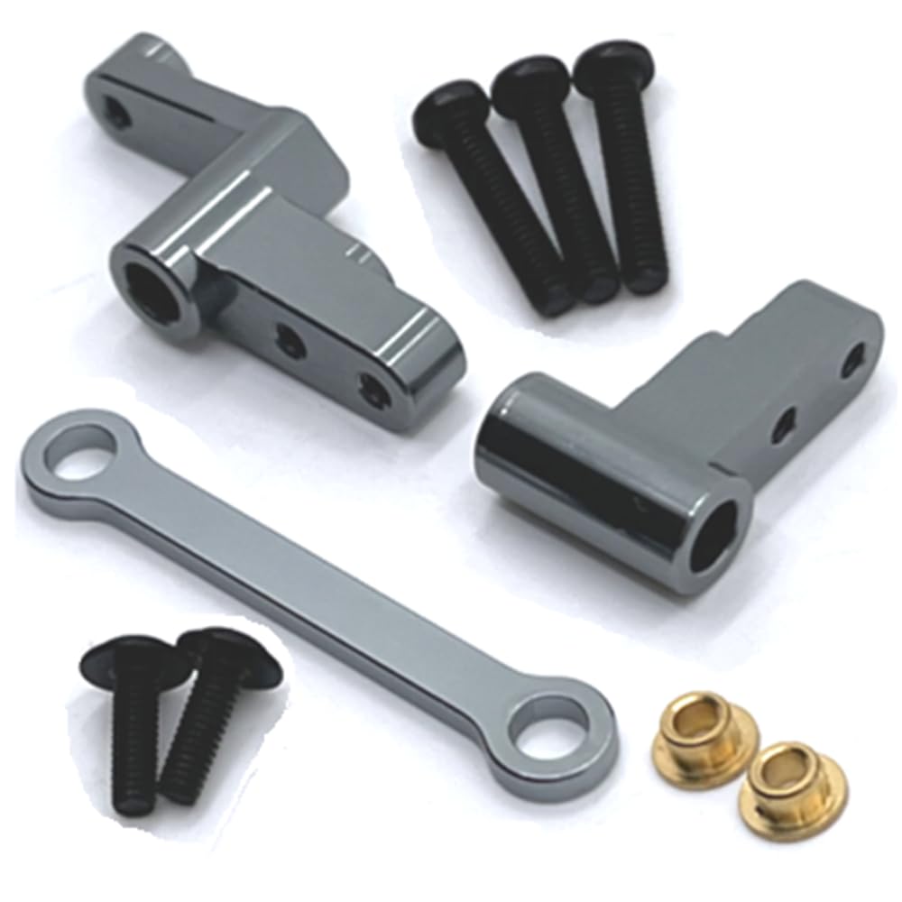 ZDingTech Upgrade Metal Steering Assembly Parts for 1/14 MJX Hyper Go RC Car Parts 14430,Also fit for MJX Hyper Go 14301 14302 Steering Assembly Parts,Hyper Go 1/14 Upgrade Parts(Gray)
