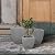 Kante 17.7", 15" and 10.6" Modern Square Natural Concrete Planters (Set of 3) Lightweight Outdoor Indoor Planter Pots with Drainage Holes for Patio, Backyard, Living Room Set of 2 Natural Concrete