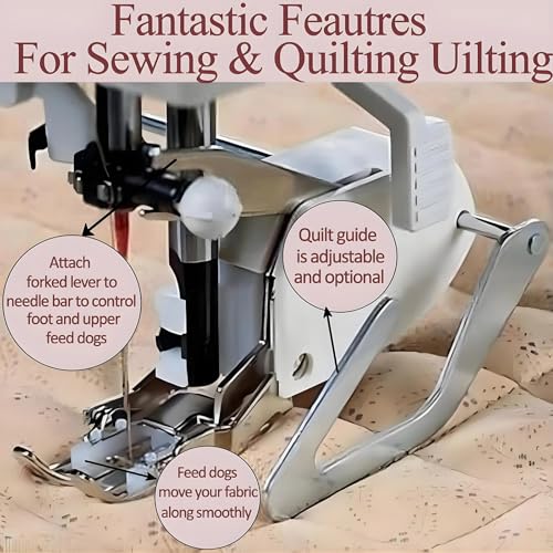 Pie prensatela para máquina de coser con guía de acolchado miniatura 4