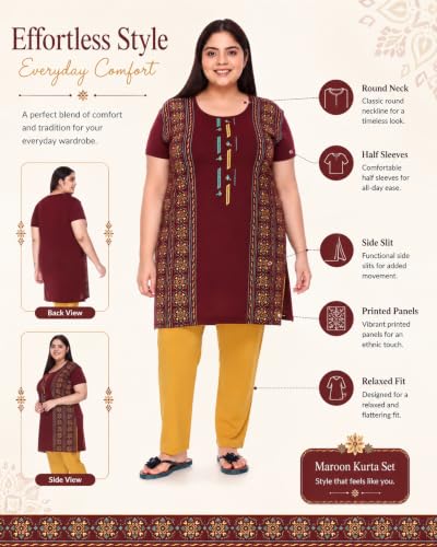 Image of In Love Women's Plus Size Printed Cotton Long-Line T-Shirt with Pocket | Cotton fabric - soft longline T-shirt with easy plus-size fit