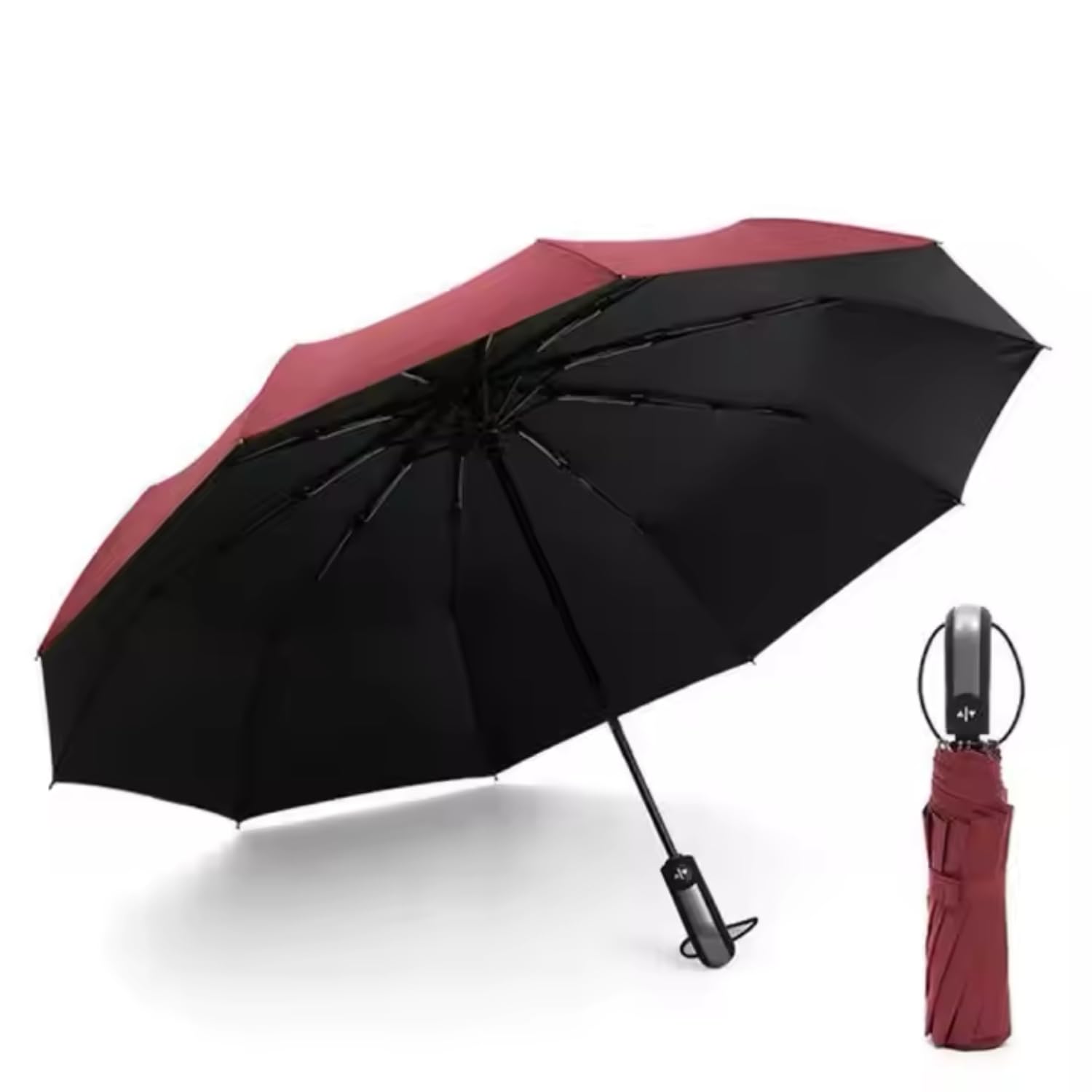 3 Fold Auto Shut and Open Umbrella| Windproof, Sunproof & Rainproof with Sturdy Steel Shaft & Wrist Straps | Easy to Hold & Carry | Umbrella for Women, Men & Kids-image-27