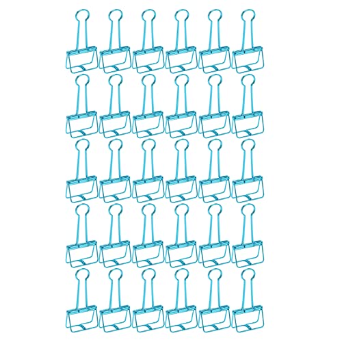 Pince à papier pour bureau et maison, pinces bleues 51mm pour organiser vos recettes et dessins