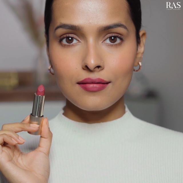 Image of RAS Luxury Oils Lumiere Satin Matte Lipstick | 8-Hr long stay Creamy Matte, Non-Drying, Lightweight & Pigmented | Natural infusion of Argan & Avocado | Vegan, Cruelty-Free