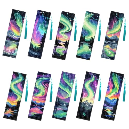 Marque-page Aurora Night Sky 5D beinkmake en acrylique bleu de qualité