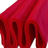 Láminas de fieltro precortadas de 9 x 12 pulgadas. El fieltro para manualidades es de 1/16 pulgadas de grosor y es perfecto para los artesanos principiantes, intermedios y avanzados. Seguro para planchar a baja temperatura, fácil de cortar, plegar, pegar y coser.