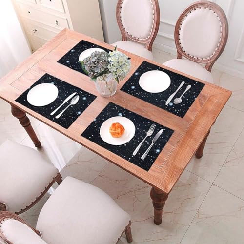 Lot de 6 sets de table antidérapants résistants chaleur lavables