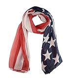 Lenikis Unisex American Flag Soft Light Weight Scarves USA Flag H4723C1
