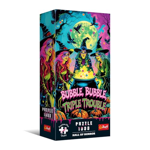 Trefl Premium Plus Quality – Hall of Horror Puzzle: Hexen – 1000 Teile, eine Serie voller Horror und düsterer Atmosphäre, perfekt passende Teile, für Erwachsene und Kinder ab 14 Jahren