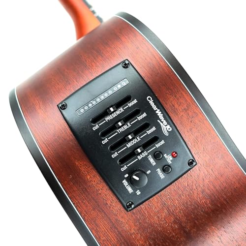 Image of Vault EA40-CE 41 inch Premium Solid Spruce-Top Cutaway Electro Acoustic Guitar with Bajaao Gig-Bag, Polishing Cloth & E-Book