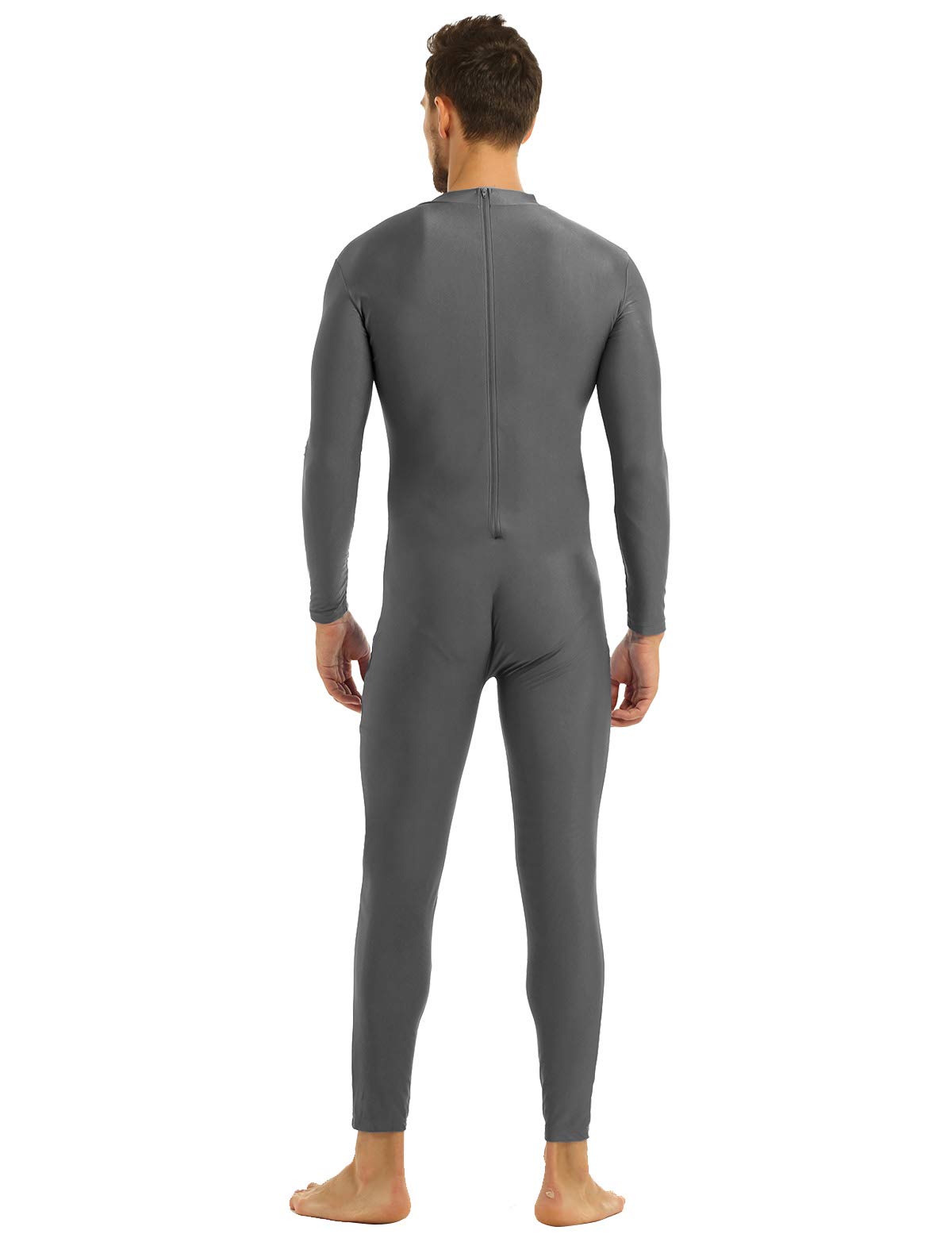 Hombre Maillot Gimnasia Ritmica Manga Larga Body Entero Elástico Clásico Mono Deportivo Ejercico Fitness