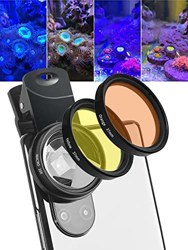水槽 サンゴ観察 サンゴレンズ 虫眼鏡 フィルターレンズ 水生植物の撮影 観察サンゴ 魚タンク 拡大鏡 電話用