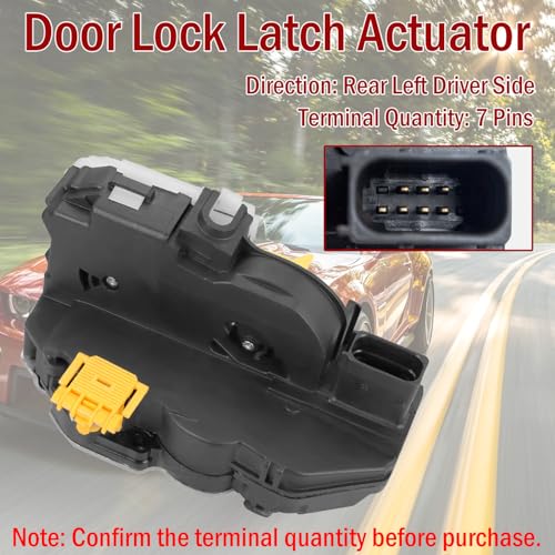 Image of Rear Left Driver Side Door Latch Lock Actuator Compatible with Chevy Equinox Volt Cruze Malibu GMC Terrain Cadillac SRX, Replaces 931-386 13503783 13579551