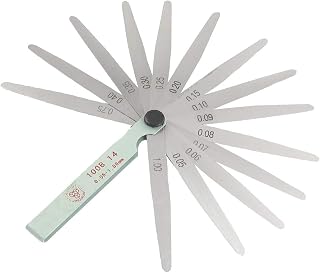 New Lon0167 Light Green Featured 0.05-1.00mm Thickness Metal reliable efficacy Housing 14 Leaf Feeler Gauge(id:392 1b f6 320)
