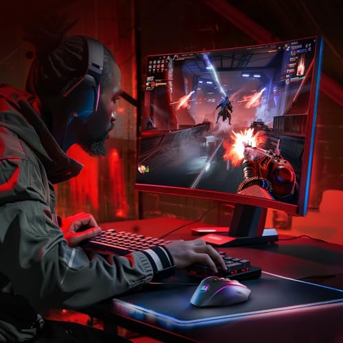 Redragon Wireless Gaming Maus RGB, 16000 DPI, Optische 2.4G/USB-C MMO Maus mit 16 Programmierbaren Tasten, 12 Seitentasten, 45 Std. Ergonomische Maus Kabellose für PC/Mac Gamer 5
