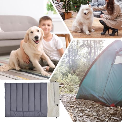 Portable Pet Sleeping Bag - Travel Dog Bed for Camping | Waterproof Polyester with Fleece Lining, Warm Cat Bed with Pillow, Puppy Accessories for Hiking Backpacking Indoor Outdoor Home Office Dorm – Image 5