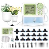 Greennote Automatic Watering System for Indoor Plants - DIY Quick-Connect Kit with Stabilized Flow Emitters, 15 Potted Houseplants Support, Effortless Setup