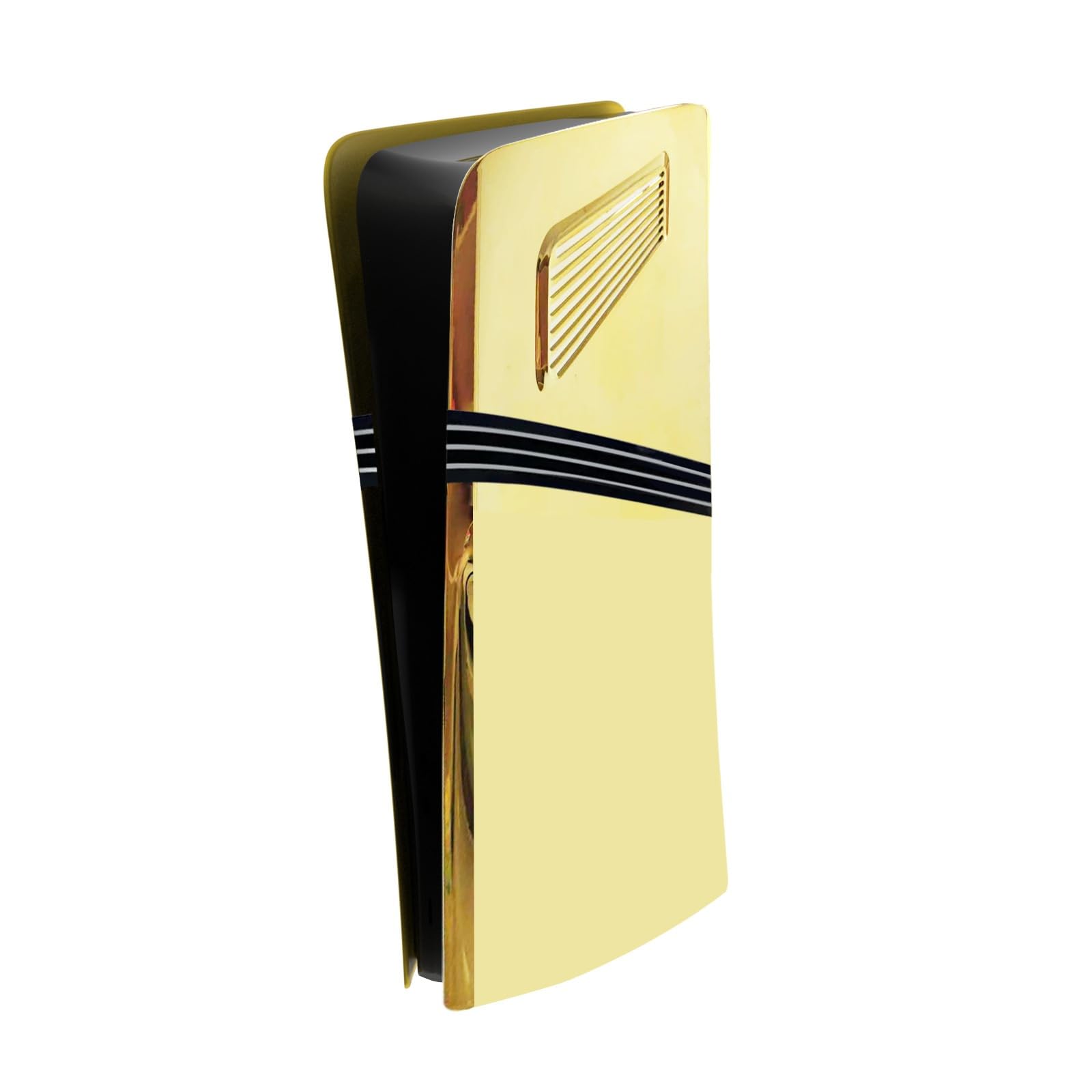 Cubierta de placa frontal de consola PS5 Pro para PS5 Pro edición digital, cubierta de placa frontal de panel lateral, cubierta de repuesto para consola PS5 Pro (dorado)