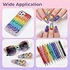 30000 Pcs Resin Jelly Rhinestones for Bedazzling, 24 Colors 3mm Flatback Rhinestones Kit with 3 Craft Glues & Tools, All-in-One Bedazzler Kit for Tumblers, Clothes, Crafts #1