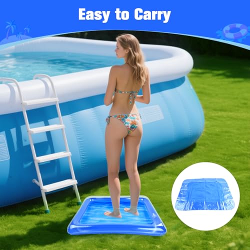 Aufblasbares Fußbecken, Aufblasbares Pool-Fußbad, Aufblasbare Pool Fußwanne mit Ballonpumpe, Pools Fußbecken, PVC, für Pools Home Spa Schwimmbecken