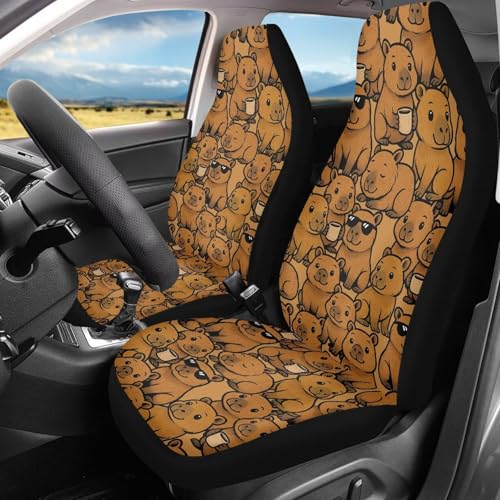 Housse de siege auto lavable en machine, couverture souple 52x138cm motif Capybara mignon