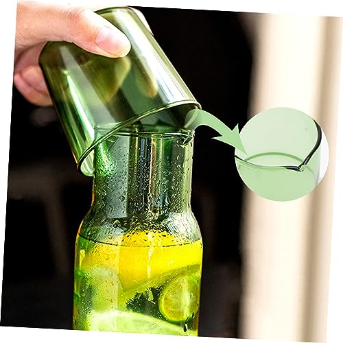 Set de 2 vasos y jarra de vidrio verde miniatura 6