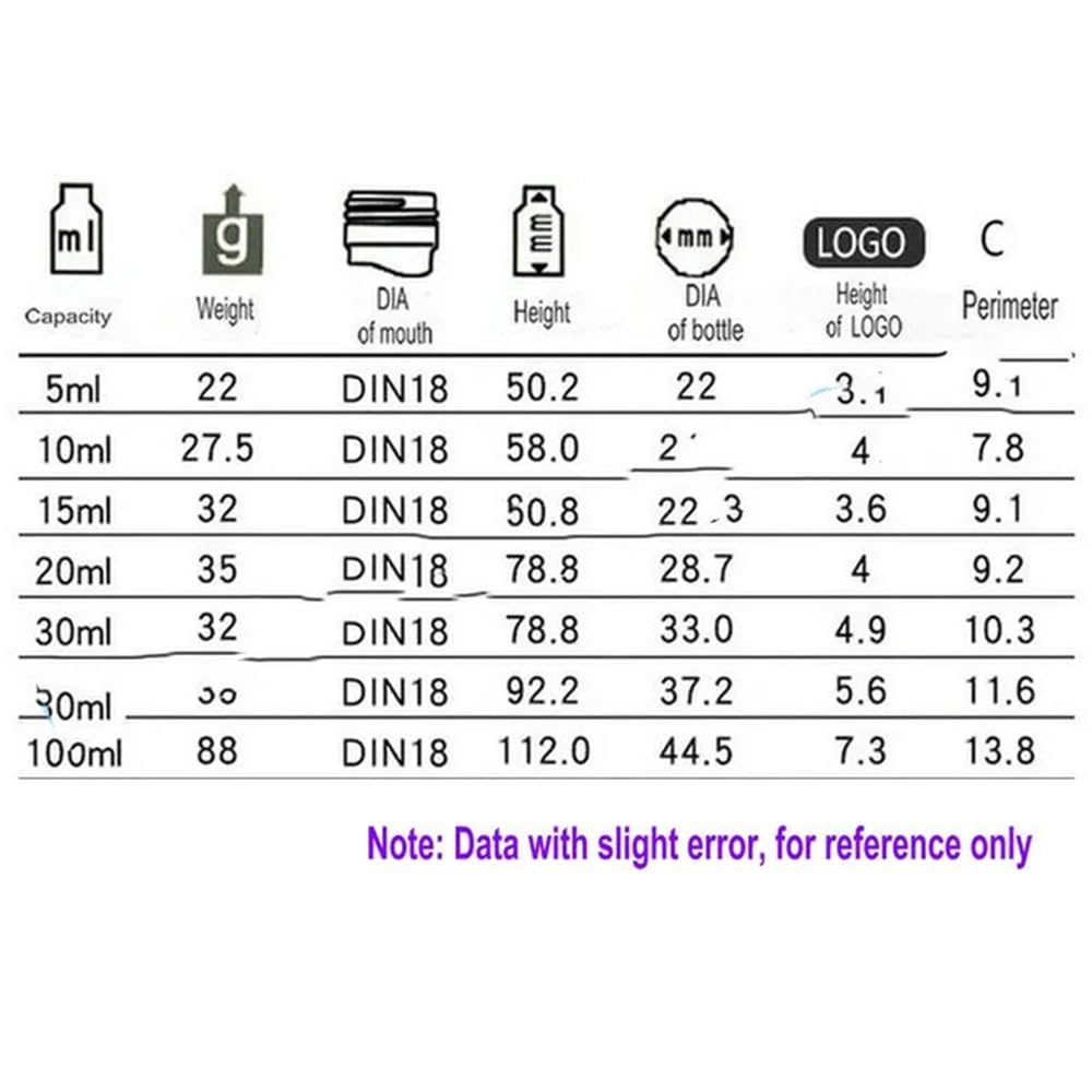 Cristalería de Laboratorio 10 pipetas de vidrio transparente de 5 ml a 100 ml con tapón de rosca plateado for laboratorio.(30ml)