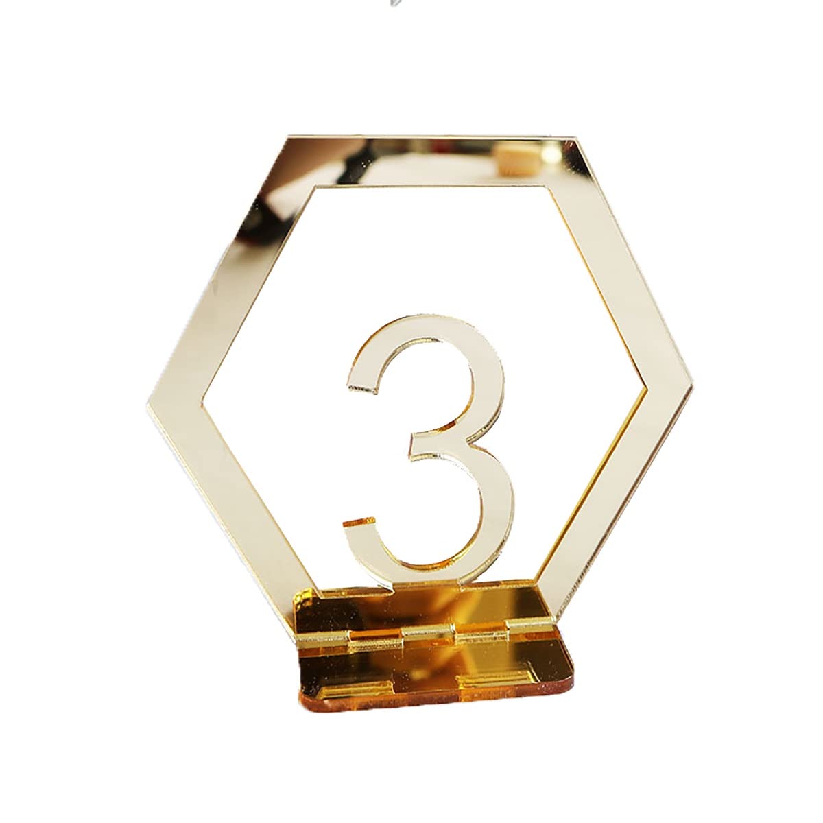 GTHTUHFD 10Pcs Gold Table Numbers, 1-10 Acrylic Mirror Gold Wtable Numbers Place Cards, 9X10Cm Table Numbers Weddings Marriage Anniversary Events Party Supplies/1 To 10