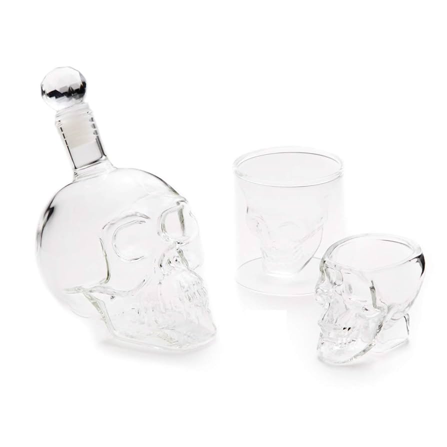 髑髏 ドクロ型 ガラスクリスタルボトルセット 髑髏 ドクロ型 ガラスクリスタルボトルセット 楽天市場