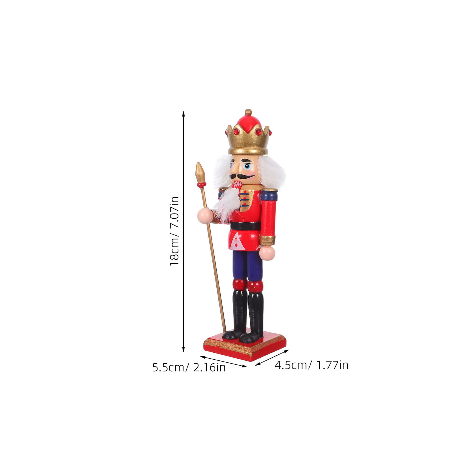 4stücke Nussknacker aus Holz für Weihnachtsschmuck Nussknacker-Soldaten als Dekoration Traditionelle Figuren für Tischdekoration und Christbaumschmuck