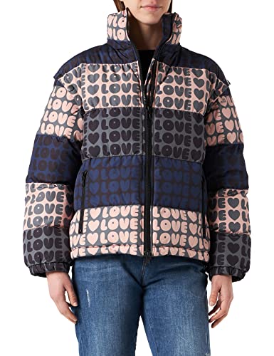 Veste Love Moschino avec manches amovibles nylon rembourré pour femme taille 40