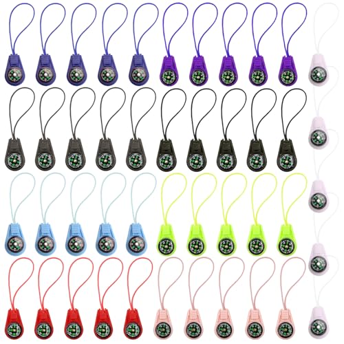 Kit de 45 brújulas botón, mini brújulas en 9 colores miniatura 7