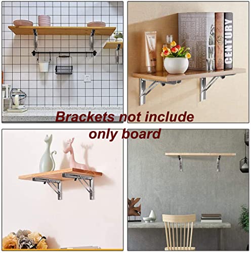 Image of Wall Mount Table Top /Wall Mount Shelf Board /Bed Table Top /Overbed Table Top /Wood Panel Board Plank Top Size 24 X 16 Inches (Bavarian Beech), Brown