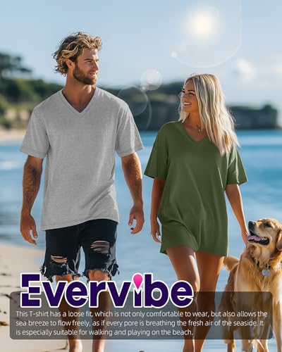 5 Pack Men's Big and Tall Shirts Casual V Neck Short Sleeve Tees Summer Cotton Basic T Shirts Multipack3