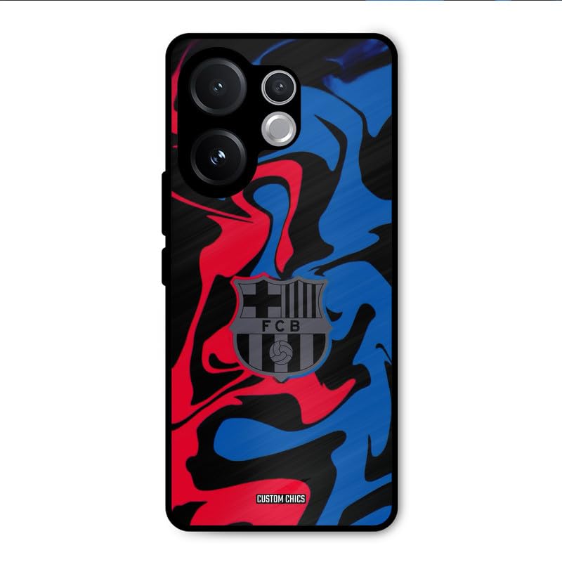 Image of PrintShield FC Barcelona Comic Back Cover for Vivo T4 Pro, Shockproof Printed Phone Case with Soft TPU Sides & Anti-Slip Grip