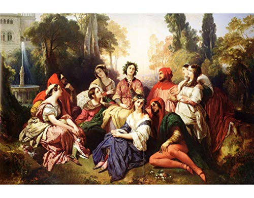 Peinture à l'huile célèbre Decameron pour célébrer l'histoire de l'art