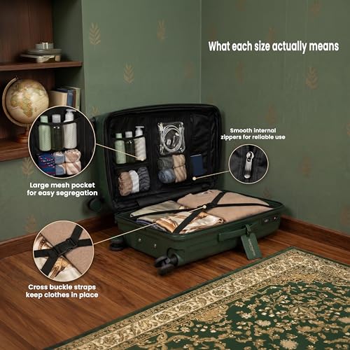 Image of AMERICAN TRAVELLER Explore Luggage Trolley Bags Single | Large (28) | Polypropylene Durable Hard Shell | TSA Type Lock | 360 Disc Spinner Wheels | Expandable Suitcase | Telescopic Handle.