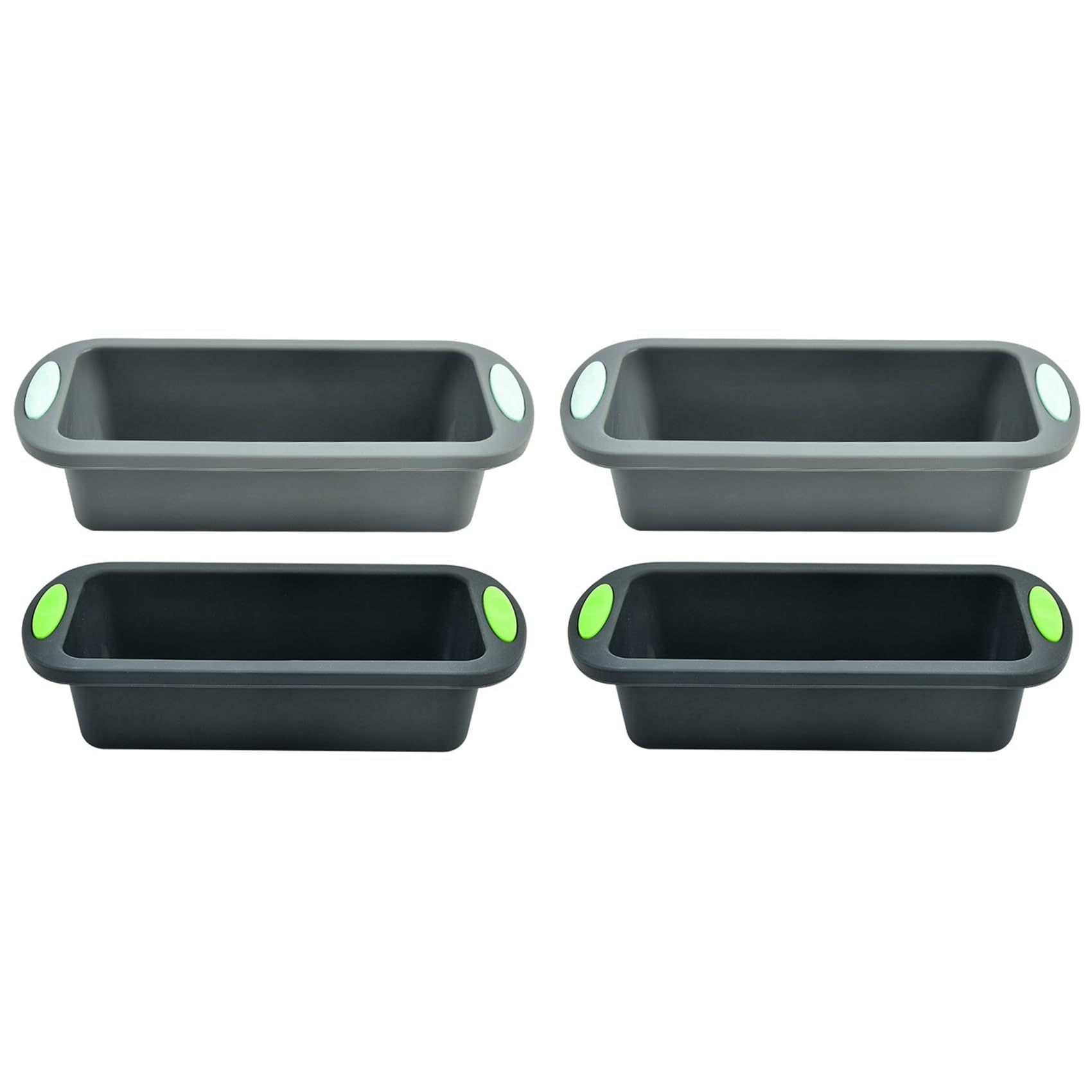 Aundhegrtt 4X Silicone Loaf Pan for Baking Bread, Meatloaf, Cake, Non-Stick Reusable Rectangle Molds with Easy Grab Handles