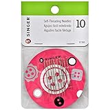 SINGER 07360 Self-Threading Needles with Storage Magnet, Assorted Sizes, 10-Count