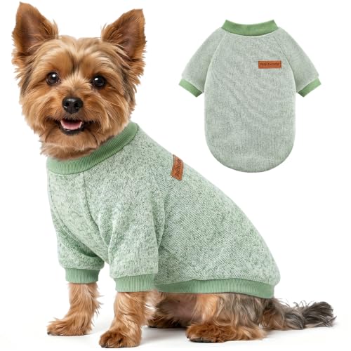 Image of 1 Pack Dog Sweaters for Small Dogs Girl Boy Winter Fleece Clothes Warm Soft Dog Sweatshirt Outfit for Dogs Cats Pet Apparel