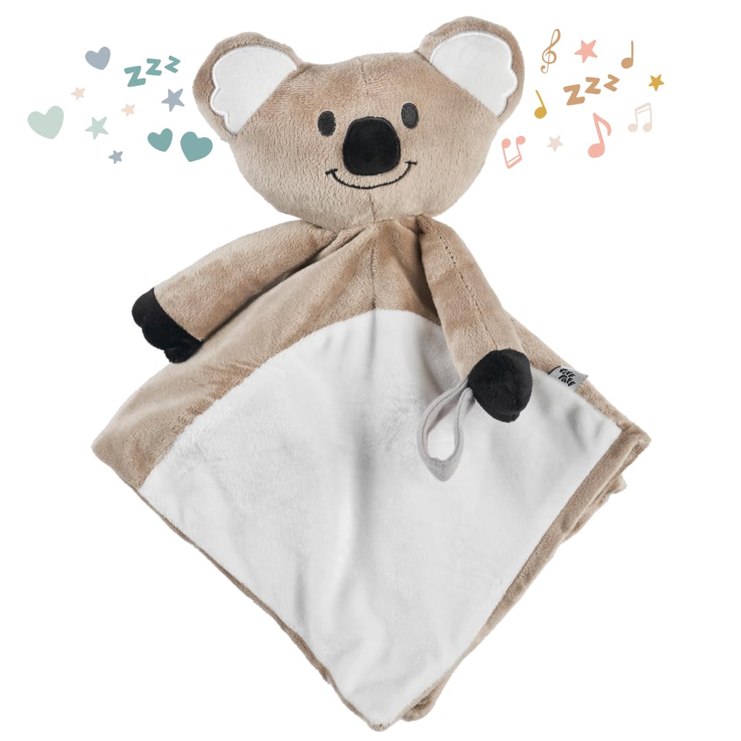 Riff Raff Baby Sleep Toy Soother - Musical Plush Koala with White Noise & Lullaby - Lovey Security Blanket for Newborns & Infants