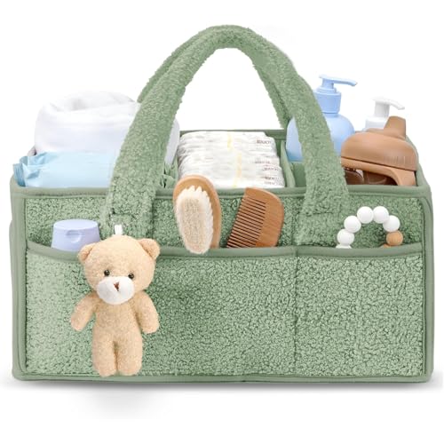 Organizador de Pañales para Bebé,canasta organizadora bebe,cesta de fieltro para almacenamiento de pañales,organizador con...